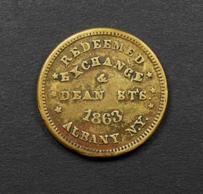1863 PREMIUM MILLS COFFEE & BEAN TOKEN