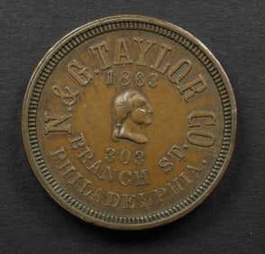 1863 N&G TAYLOR CO, PHILADELPHIA TOKEN