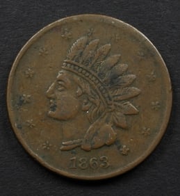 1863 NOT ONE CENT CIVIL WAR TOKEN