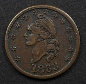 1863 I. O. U. ONE CENT TOKEN