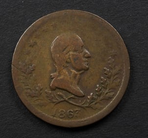 1863 CIVIL WAR TOKEN - CLASSIC DESIGN