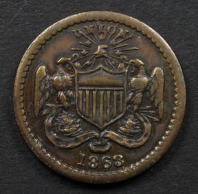1863 CIVIL WAR TOKEN - ARMY & NAVY