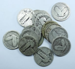 15-STANDING LIBERTY QUARTERS