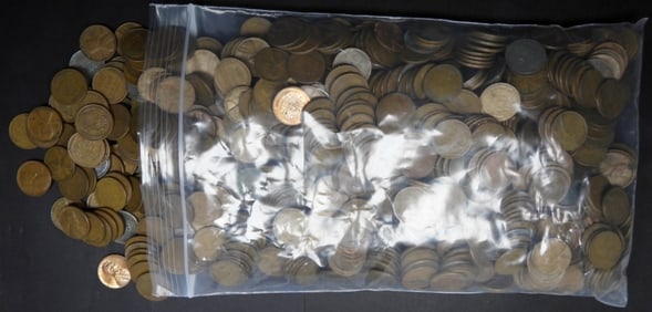 1000 MIXED DATE WHEAT CENTS