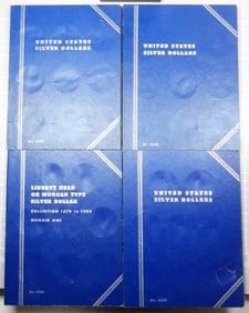 (4) USED, EMPTY WHITMAN DOLLAR ALBUMS