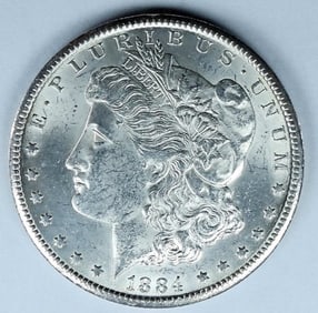 1884-CC MORGAN SILVER DOLLAR