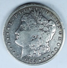 1893-CC MORGAN SILVER DOLLAR