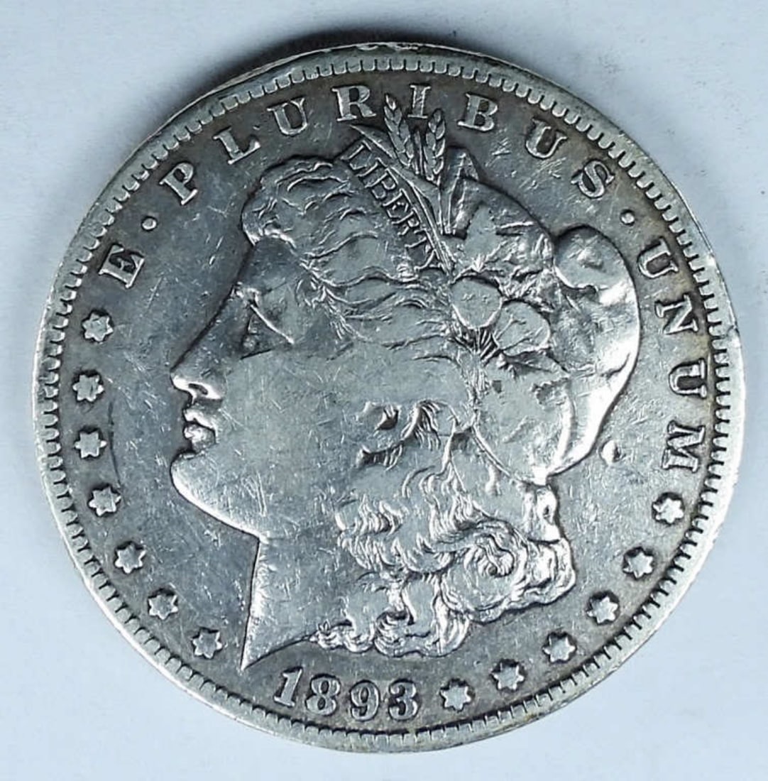 1893-CC MORGAN SILVER DOLLAR: 1893 CC MORGAN DOLLAR
