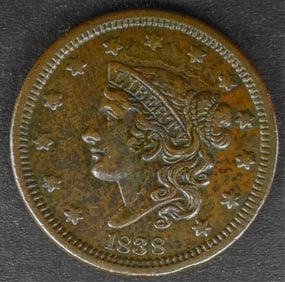 1838 MATRON HEAD LARGE CENT