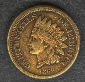 1860 INDIAN HEAD SMALL CENT