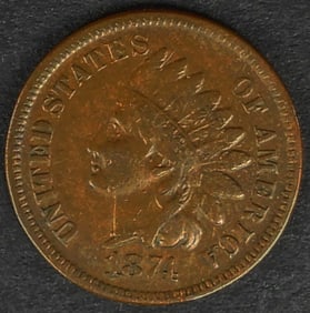 1874 INDIAN HEAD CENT