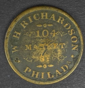 W. H. RICHARDSON MARKET PHILAD. TOKEN