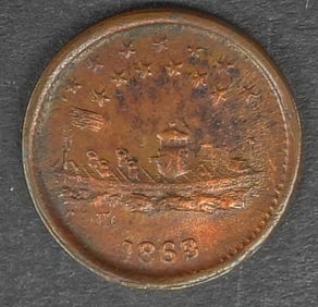 1863 CIVIL WAR TOKEN MONITOR