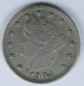 1904 LIBERTY HEAD "V" NICKEL