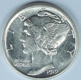 1919-D MERCURY DIME
