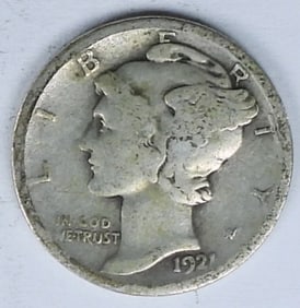 1921 MERCURY DIME