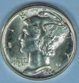1934 MERCURY DIME