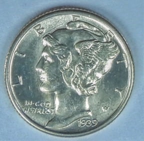 1939-D MERCURY DIME