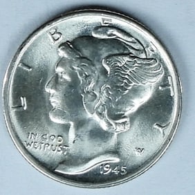 1945-S MICRO S MERCURY DIME
