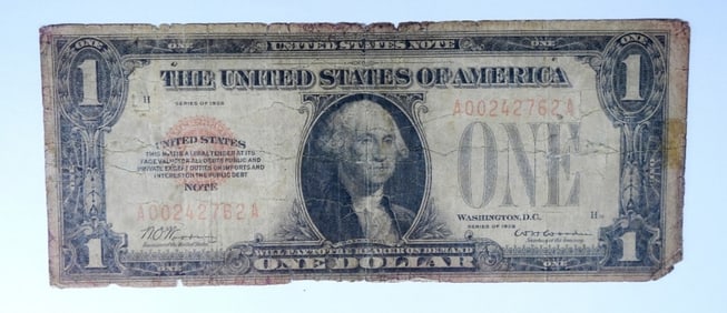 1928 $1 RED SEAL (FUNNY BACK )