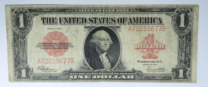 1923 $1 RED SEAL U S NOTE