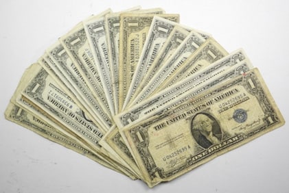 (25) $1 SILVER CERTIFICATES, MIXED LOT