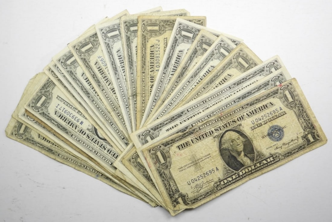 (25) $1 SILVER CERTIFICATES, MIXED LOT (1 of 2)