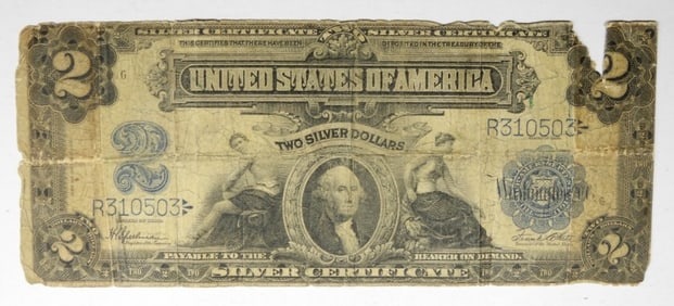 1899 $2 "MINI PORTHOLE" SILVER CERTIFICATE