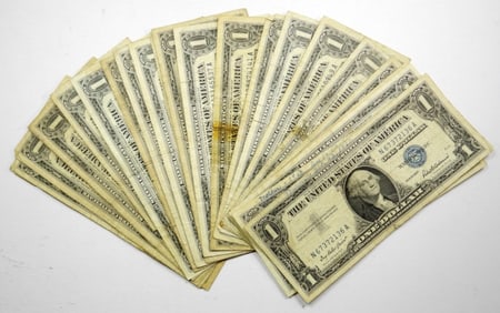 (25) $1 SILVER CERTIFICATES, MIXED LOT