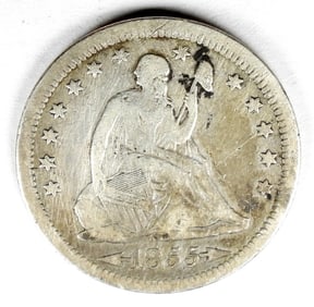1855 SEATED QUARTER
