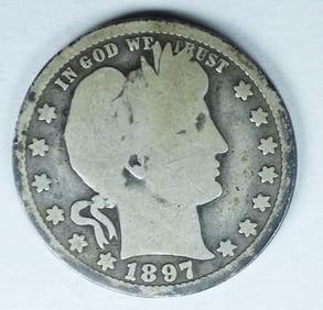 1897-O BARBER QUARTER