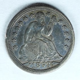 1853 SEATED DIME - KEY
