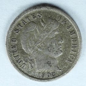 1902 BARBER DIME