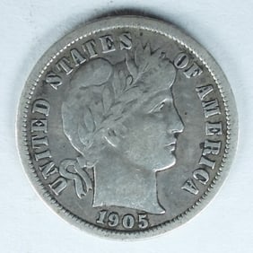 1905-O "MICRO O" BARBER DIME