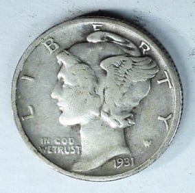 1931-D MERCURY DIME