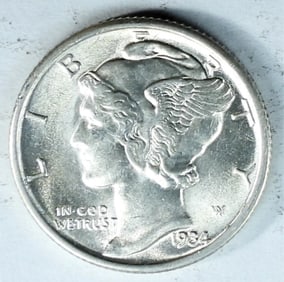 1934 MERCURY DIME