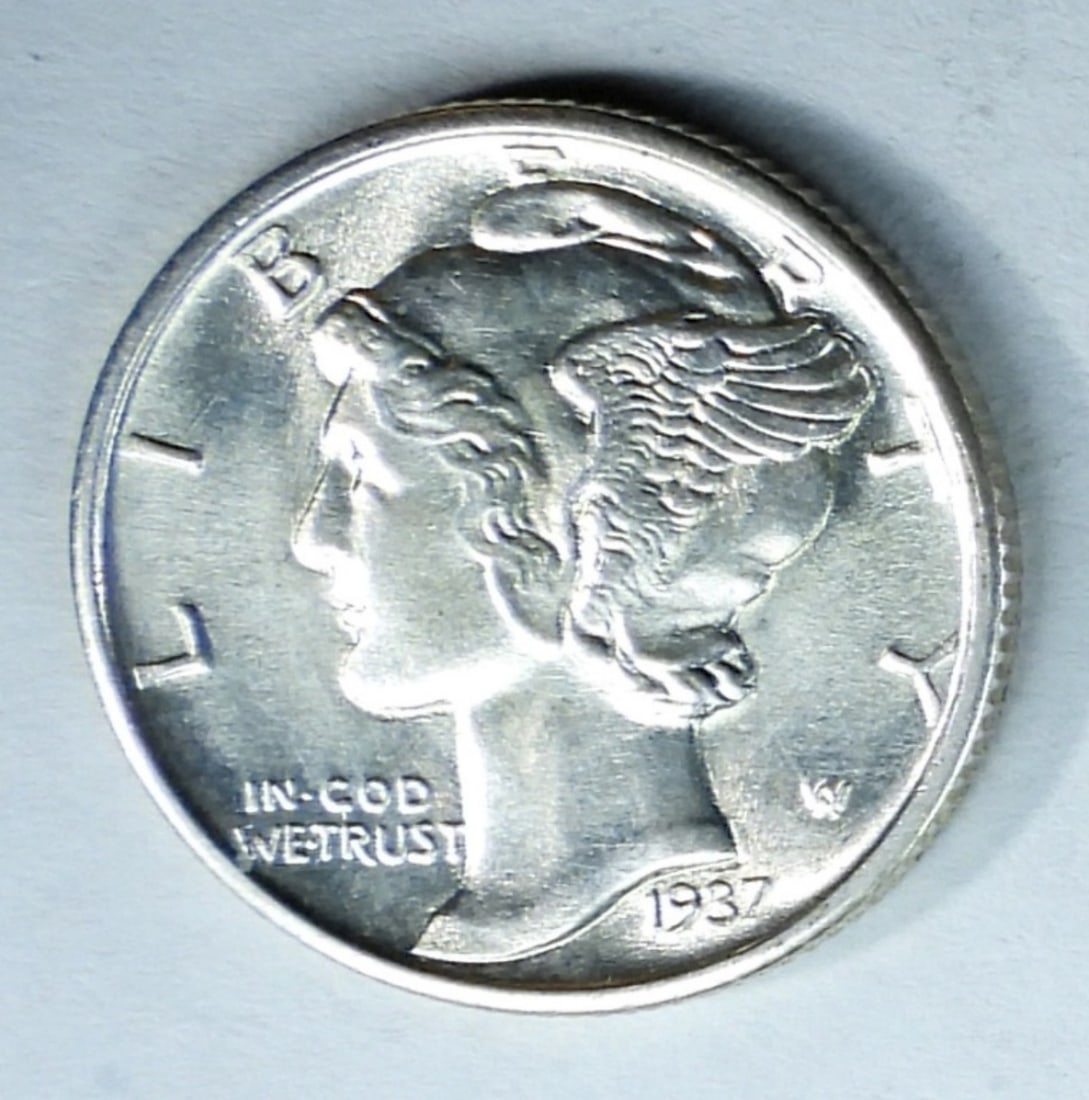 1937-D MERCURY DIME: REGISTER TO BID