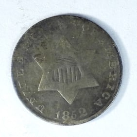 1852 THREE CENT SILVER COIN