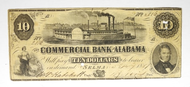 COMMERCIAL BANK SELMA, AL $10 OBSOLETE