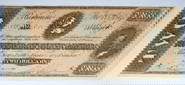 1864 $2 CONFEDERATE STATES OF AMERICA