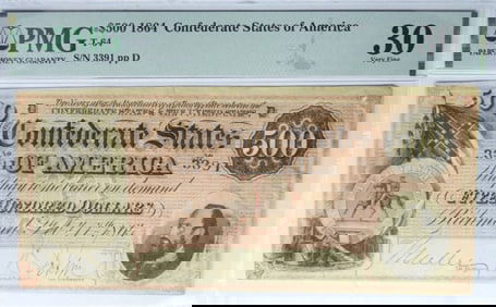 1864 $500 CONF STATES OF AMERICA PMG 30