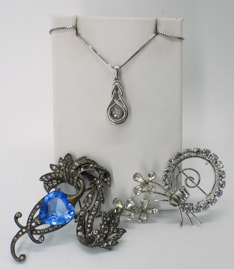 VTG STERLING BROOCHES / PENDANT (1 of 1)