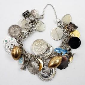 AMAZING VTG STERLING CHARM BRACELET