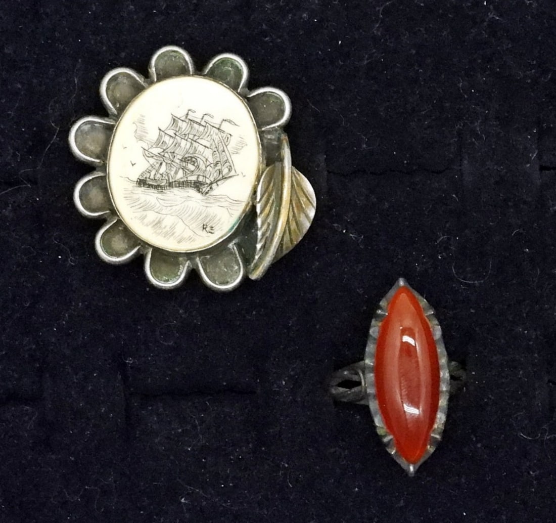 (2) BEAUTIFUL VTG STERLING RINGS (1 of 2)