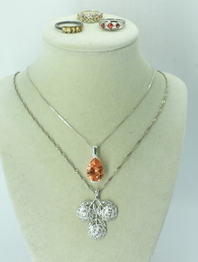 STERLING GEMSTONES MARCASITE JEWELRY (1 of 3)