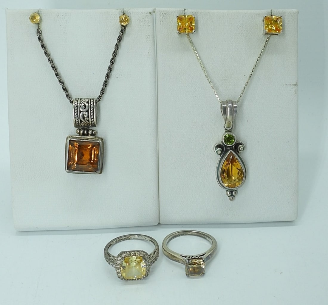 CITRINE/TOPAZ STERLING JEWELRY (1 of 2)