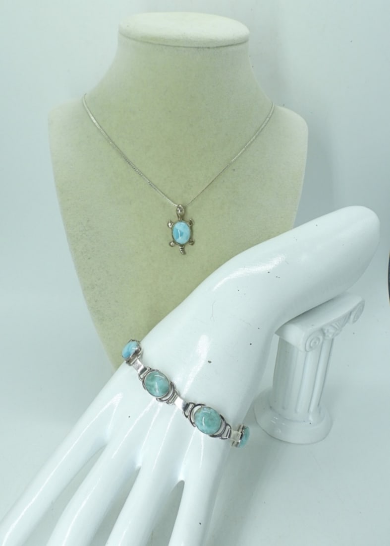 LARIMAR BRACELET & NECKLACE 925 (1 of 3)