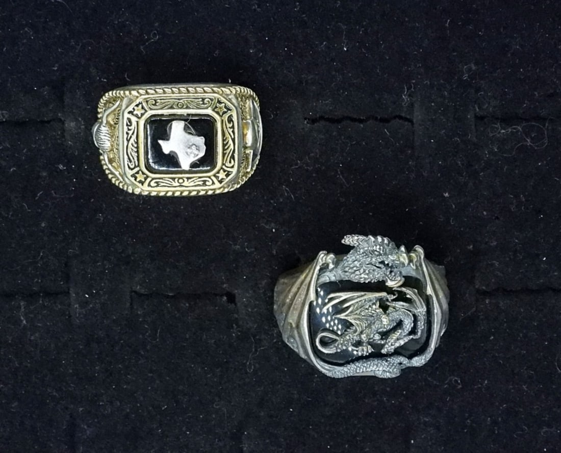 (2) MEN'S STERLING RINGS (1 of 4)