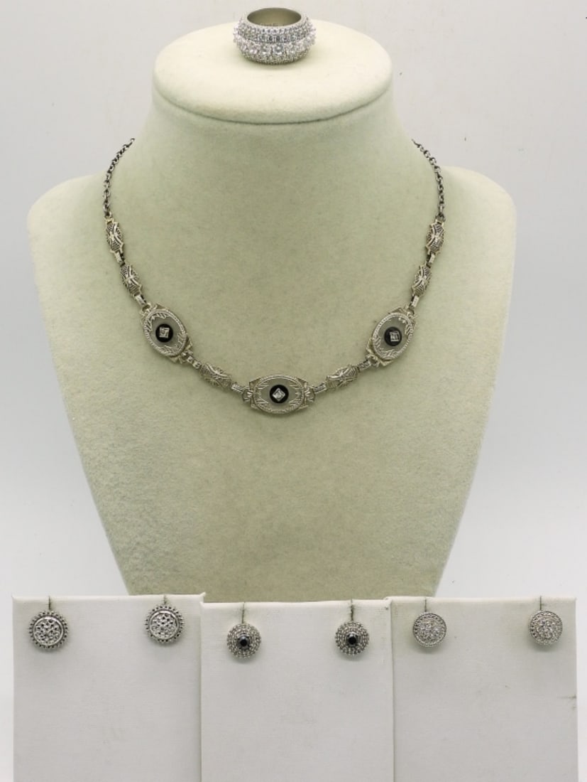 VTG 925 ART DECO NECKLACE & MORE (1 of 3)