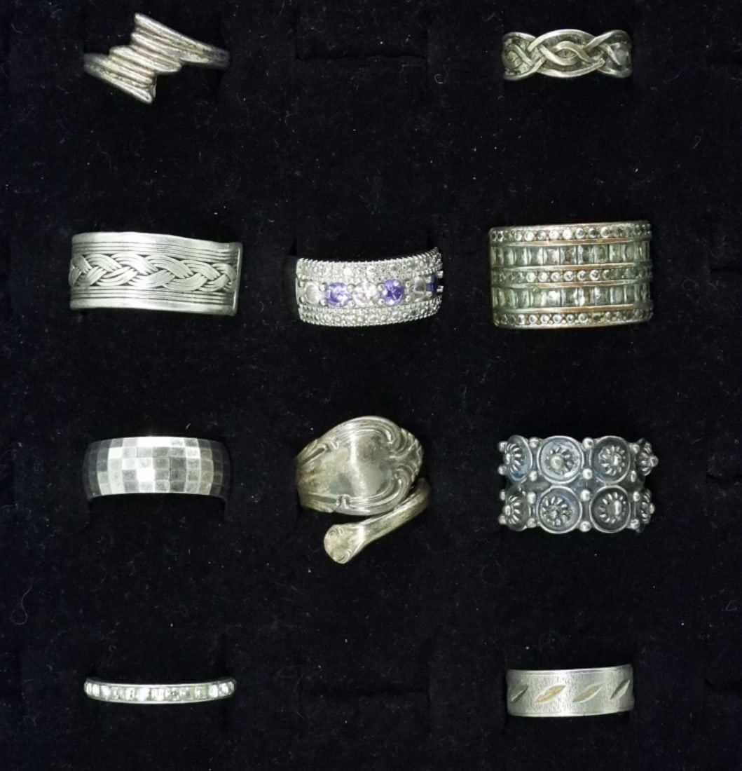 (10) STERLING RINGS/BANDS (1 of 2)